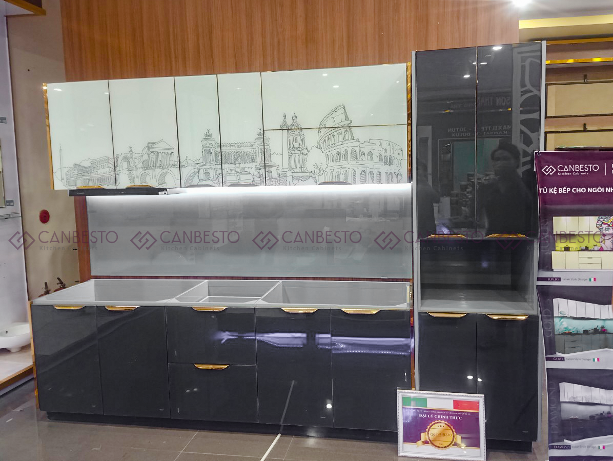 Canbesto: Tủ bếp nhôm kính, thiết kế nội thất tại Biên Hòa.